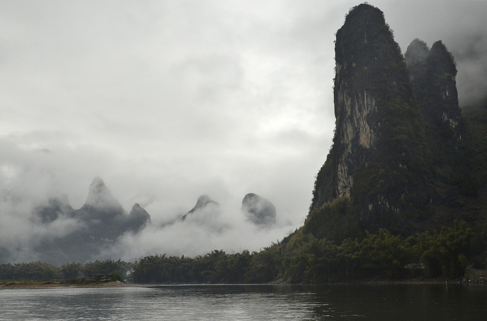 Karst mountains above the Li River at Xingping